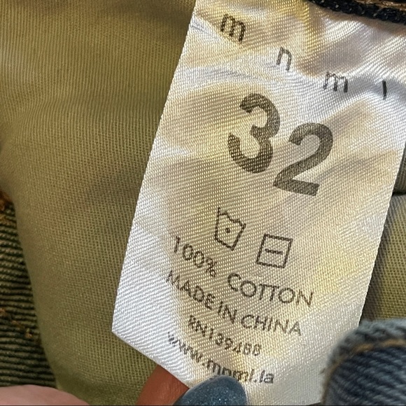MNML 100% cotton button fly denim jeans size 32 modern simplicity - Picture 11 of 11